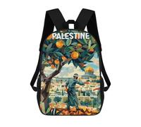 sinyumoney Palestine Oranges Cubism Mochila Infantil Para Niñas Y Niños, Mochila De Día, Escuela Primaria, Perfecta Para La Vuelta Al Cole O Educación Física, Regalos Y Viajes 17inch