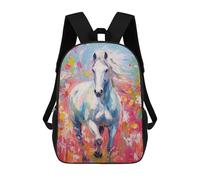 sinyumoney Palette Horse Painting Mochila Escolar Impresa En 3D 17inch Mochila Escolar Infantil Mochilas De Viaje Mochila Informal De Moda Para Niños Y Estudiantes