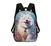 sinyumoney Palette Samoyed Painting Mochila Escolar De Moda Para Estudiantes, Adecuada Para Niños Y Niñas, Mochila Informal Para Viajes Al Aire Libre, Esencial Para El Día A Día 17inch