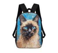 sinyumoney Palette Siamese Painting 17inch Mochila Escolar Impresa En 3D Para Niños, Mochila Escolar Informal De Moda, Mochilas De Viaje Para Niños Y Estudiantes.