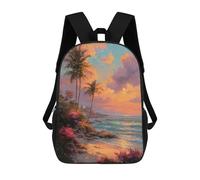 sinyumoney Palm Beach Sunset Landscape Mochila Escolar Resistente Al Agua, Mochila De Viaje, Bolsa Para Computadora Para Hombres, Mujeres Y Adolescentes 17inch