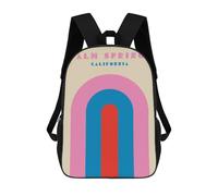 sinyumoney Palm Springs California Retro Art Mochila Escolar, Mochila Para Portátil, Mochila Para Adolescentes, Niñas, Niños, Mujeres Y Hombres 17inch