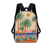 sinyumoney Palm Springs Illustration with Palm Trees Mochila Escolar, Mochila De Negocios, Mochila Impermeable Para Libros Para Hombres, Mujeres Y Adolescentes 17inch