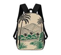 sinyumoney Palm Springs Landscape Illustration Mochila Escolar Grande Para Niños - Perfecta Para Viajes, Trabajo Y Uso Diario 17inch