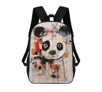 sinyumoney Panda Abstract Animal Art Mochila Infantil, Mochila Escolar Para Niños, Mochila Escolar Infantil Con Estampado 3D De Dibujos Animados, Mochila De Gran Capacidad Para Niños Y Niñas 17inch