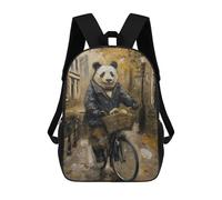 sinyumoney Panda Amsterdam Bicycle Mochilas Escolares Resistentes Al Agua Mochila Escolar De Negocios - Perfecta Para Viajes, Trabajo Y Uso Diario 17inch