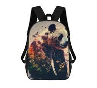 sinyumoney Panda Animal Forest Mochila Infantil, Mochila Escolar De Gran Capacidad Para Estudiantes, Mochila Para Libros, Mochila Para Niños, Niñas, Adultos Y Adolescentes 17inch