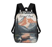 sinyumoney Panda Art Style 6 mochilas escolares mochilas diarias mochila de negocios impermeable mochila escolar para la escuela/trabajo/viajes, Parque Nacional North Cascades, 17"