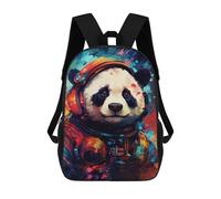 sinyumoney Panda Astronaut Headphones Art Print Mochila Escolar Infantil De 17 Pulgadas Con Estampado 3D De Películas De Anime Para Niños, Mochila De Viaje, Mochila Escolar Infantil