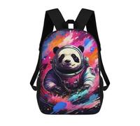 sinyumoney Panda Astronaut Space Art Print Mochila Infantil De 17 Pulgadas, Mochila Escolar Con Estampado 3D De Dibujos Animados Para Niños Y Adolescentes.
