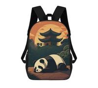 sinyumoney Panda Bamboo Japan Mochila Escolar Impresa En 3D Para Niños Y Niñas, Mochila Escolar, Mochila De Viaje Para Niños 17inch