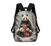sinyumoney Panda Bear Family Xmas Mochila Escolar Impresa En 3D Para Niños, Mochila Escolar Informal De Moda Para Viajes Para Niños Y Estudiantes 17inch