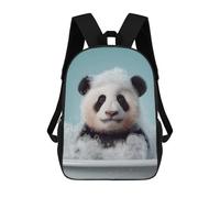 sinyumoney Panda Cub in A Bubble Bath Mochila Escolar Mochilas Escolares Para Niñas Y Niños Mochila Con Bolsillo Mochila Escolar De Moda Para Niños 17inch