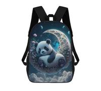 sinyumoney Panda Dreams in Moonlit Sky Mochila Infantil Para Niñas Y Niños, Mochila De Día, Escuela Primaria, Perfecta Para La Vuelta Al Cole O Educación Física, Regalos Y Viajes 17inch