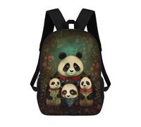 sinyumoney Panda Family Portrait Mochila Escolar, Mochila De Negocios Para Portátil, Mochila Informal Unisex Para Hombres/mujeres 17inch
