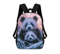 sinyumoney Panda Family Portrait Mochila Infantil, Mochila Escolar Para Niños, Mochila Escolar Infantil Con Estampado 3D De Dibujos Animados, Mochila De Gran Capacidad Para Niños Y Niñas 17inch