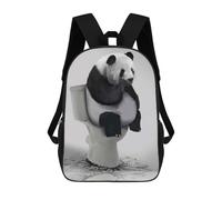 sinyumoney Panda Funny Bathroom Mochilas Para Niños Y Estudiantes, Mochilas Escolares Impresas En 3D, Mochilas Para Estudiantes De Primaria Y Secundaria Para Niños Y Niñas 17inch