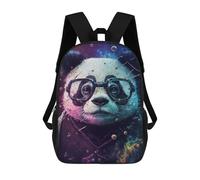 sinyumoney Panda Glasses Space Art Print Mochila Grande, Ligera E Informal Para El Campus, Actividades Al Aire Libre, Viajes Y Deportes 17inch