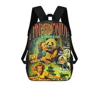 sinyumoney Panda Horror Movie Mochila Mochila Informal Mochila De Día Para La Escuela, El Trabajo Y Los Viajes 17inch