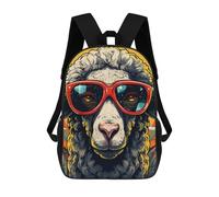 Sinyumoney Panda in A Colorful Garden Mochila Escolar De Gran Formato Resistente Al Agua Para Portátil - Ideal Para Viajes, Trabajo Y Uso Diario, Sheep Stylish With Sunglasses, 17"