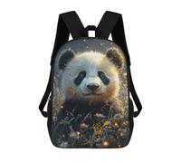 sinyumoney Panda in A Field of Flowers Mochila Infantil, Mochila Escolar Para Niños, Mochila Escolar Infantil Con Estampado 3D De Dibujos Animados, Mochila De Gran Capacidad Para Niños Y Niñas 17inch
