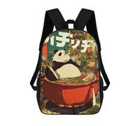 sinyumoney Panda in A Pot Mochila Infantil De 17 Pulgadas, Mochila Escolar Con Estampado 3D De Dibujos Animados Para Niños Y Adolescentes.