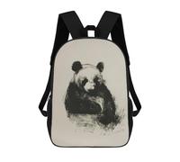 sinyumoney Panda In Charcoal Art Mochila Infantil, Mochila Escolar Para Niños, Mochila Escolar Infantil Con Estampado 3D De Dibujos Animados, Mochila De Gran Capacidad Para Niños Y Niñas 17inch