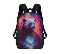 sinyumoney Panda in Cosmic Forest -1 Mochila Escolar Para Niñas Y Niños, Mochilas De Gran Capacidad, Mochilas Ligeras Para Niños Y Estudiantes 17inch