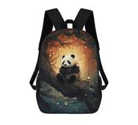 sinyumoney Panda in Enchanted Forest -2 Mochila Escolar Para Niños, Mochila Escolar De Gran Capacidad Para Niños, Mochila Escolar 3D, Regalos Para Niños 17inch