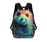 sinyumoney Panda in Enchanted Forest -6 Mochilas Informales Para Niños, Mochila Escolar Para Adolescentes, Niñas Y Niños, Mochilas Para Libros 17inch