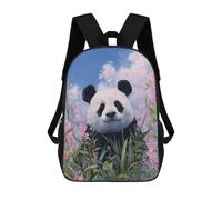 sinyumoney Panda in Flowers-2 Mochila Escolar Infantil Impresa En 3D 17inch Mochilas De Moda Para Niños De Primaria Y Secundaria