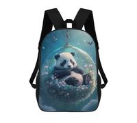 sinyumoney Panda in Glass Dome Mochila Escolar Infantil De Moda Informal Mochilas Infantiles Impresas En 3D Mochila Grande Para Niño 17inch