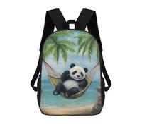 sinyumoney Panda in Hammock Beach Mochila Escolar Para Niñas 17inch Mochila Informal Ligera Para Niños Y Niñas, Ideal Para Estudiantes De Secundaria