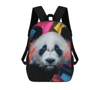 sinyumoney Panda in Paint Strokes Mochila Infantil, Mochila Escolar De Gran Capacidad Para Estudiantes, Mochila Para Libros, Mochila Para Niños, Niñas, Adultos Y Adolescentes 17inch