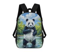 sinyumoney Panda in River Painting Mochilas Infantiles Impresas En 3D Para Niños, Mochilas Escolares De Moda, Mochilas De Viaje, Mochilas Escolares Para Niños De Primaria 17inch