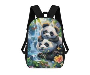 sinyumoney Panda Paradise Nature's Wonderland Mochila Escolar, Bolso De Negocios, Bolso Para Portátil Resistente Para Niñas Y Adolescentes 17inch