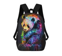sinyumoney Panda Popart Painting Mochila Escolar Infantil Impresa En 3D, Mochila Informal De Moda Para Niños, Mochila De Viaje De Alta Capacidad Para Libros Para Niños 17inch