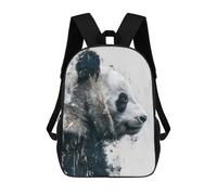 sinyumoney Panda Profile Painting Mochila Escolar Infantil Impresa En 3D Para Niños, Mochilas De Viaje, Bolsas Para Libros Para Niños Estudiantes De Primaria 17inch