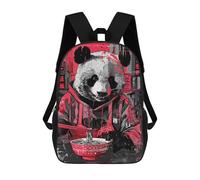 sinyumoney Panda Ramen Japanese Street Art Mochila Escolar Mochilas Escolares Para Niñas Y Niños Mochila Con Bolsillo Mochila Escolar De Moda Para Niños 17inch