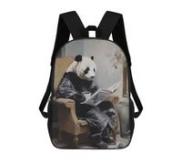 sinyumoney Panda Reading A Newspaper Mochila Escolar Ligera Para Aeropuerto, Estudiantes Universitarios, Mochila Para Adolescentes, Chicas, Chicos, Mujeres Y Hombres 17inch