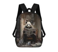 sinyumoney Panda Reading Newspaper Mochilas Para Niños Mochila Escolar Mochila Escolar Impresa En 3D Para Niños Estudiantes De Primaria Y Secundaria 17inch