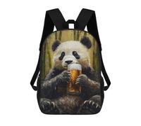 sinyumoney Panda with Beer Mochila Escolar Impermeable Para Ordenador Portátil Para Adolescentes (niñas, Niños, Mujeres Y Hombres) 17inch
