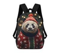 sinyumoney Pandas Cozy Christmas Mochila Escolar Mochila De Día Mochila De Negocios Mochila Impermeable Para Libros Para Hombres/mujeres 17inch