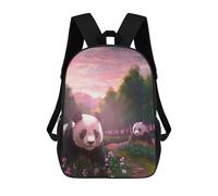 sinyumoney Pandas in A Dreamy Forest Mochilas Infantiles Escolares Impresas En 3D, Mochilas Para Niños, Mochilas De Viaje Para Niños Y Niñas, Mochilas Escolares Para Niños 17inch