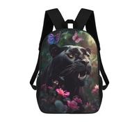 sinyumoney Panther in Flowers Mochilas Impresas En 3D Para Niños, Mochila Escolar, Mochila Informal Para Exteriores, Mochila Informal De Moda Para Niños, Lindas Bolsas De Viaje 17inch