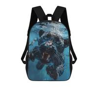 sinyumoney Panther Sea Mochila, Mochila Escolar Impresa En 3D, Bolsa Para El Almuerzo Escolar, Mochila De Viaje, Mochila Para Amigos, Mochila Escolar Para Niñas Y Niños 17inch