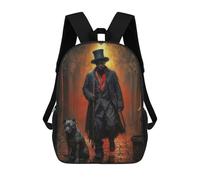 sinyumoney Papa Legba And His Dog Mochila Escolar Infantil Impresa En 3D Para Niños, Mochilas De Viaje, Bolsas Para Libros Para Niños Estudiantes De Primaria 17inch