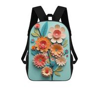 sinyumoney Paper Flowers Retro Mochilas Para Niños Y Estudiantes, Mochilas Escolares Impresas En 3D, Mochilas Para Estudiantes De Primaria Y Secundaria, Mochilas Para Niños Y Niñas 17inch