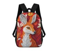 sinyumoney Papercraft Fox in Autumn Mochilas Para Niños Y Estudiantes, Mochilas Escolares Impresas En 3D, Mochilas Para Estudiantes De Primaria Y Secundaria Para Niños Y Niñas 17inch