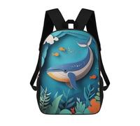 sinyumoney Papercraft Whale Mochilas Mochilas Infantiles Mochila Escolar Mochila Escolar Infantil Impresa En 3D Mochilas De Viaje De Moda Para Niños De Primaria Y Secundaria 17inch